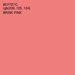 #EF7D7C - Brink Pink Color Image